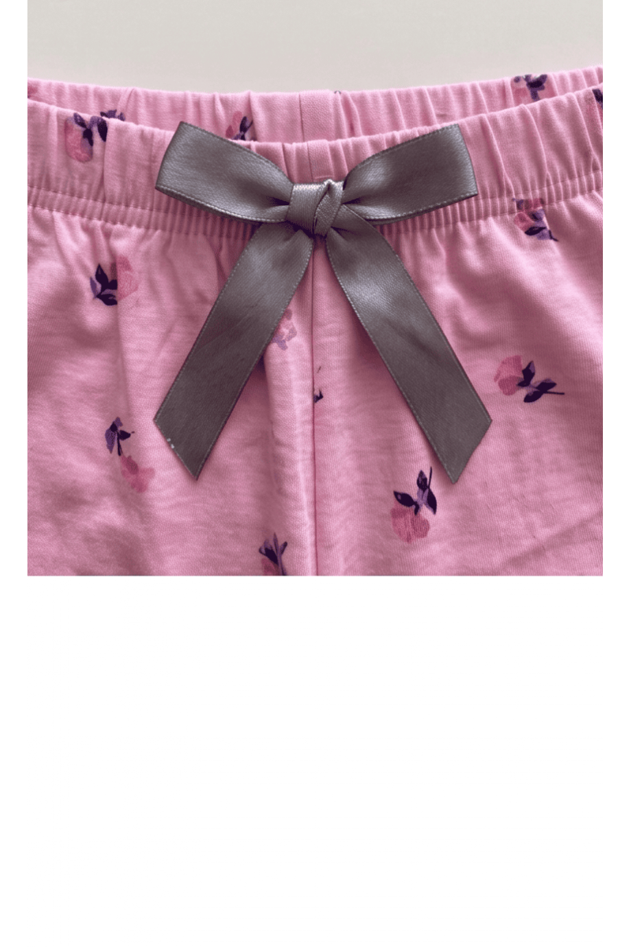 Viskon Pembe Çiçek Desenli Kadın Pijama Altı - Ayakta Görünüm | Linay Butik Kadın Ev Giyimi